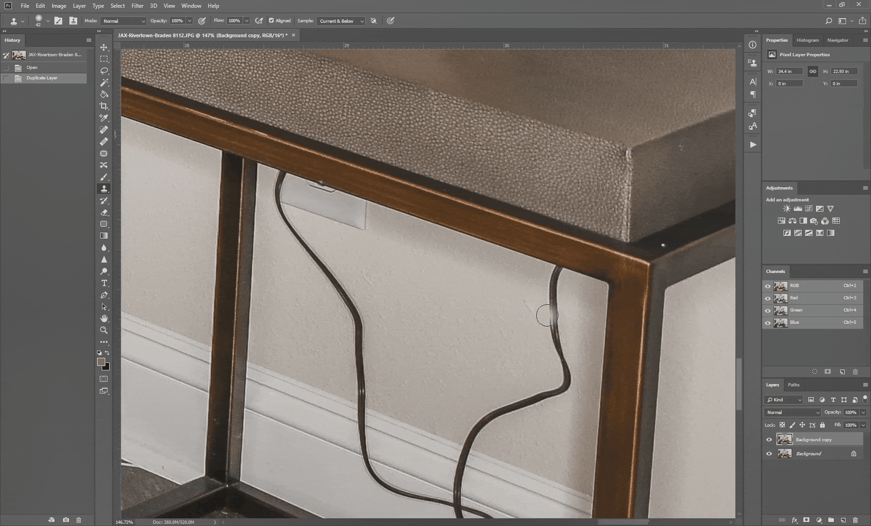 How to Remove Annoying Cords Using Photoshop